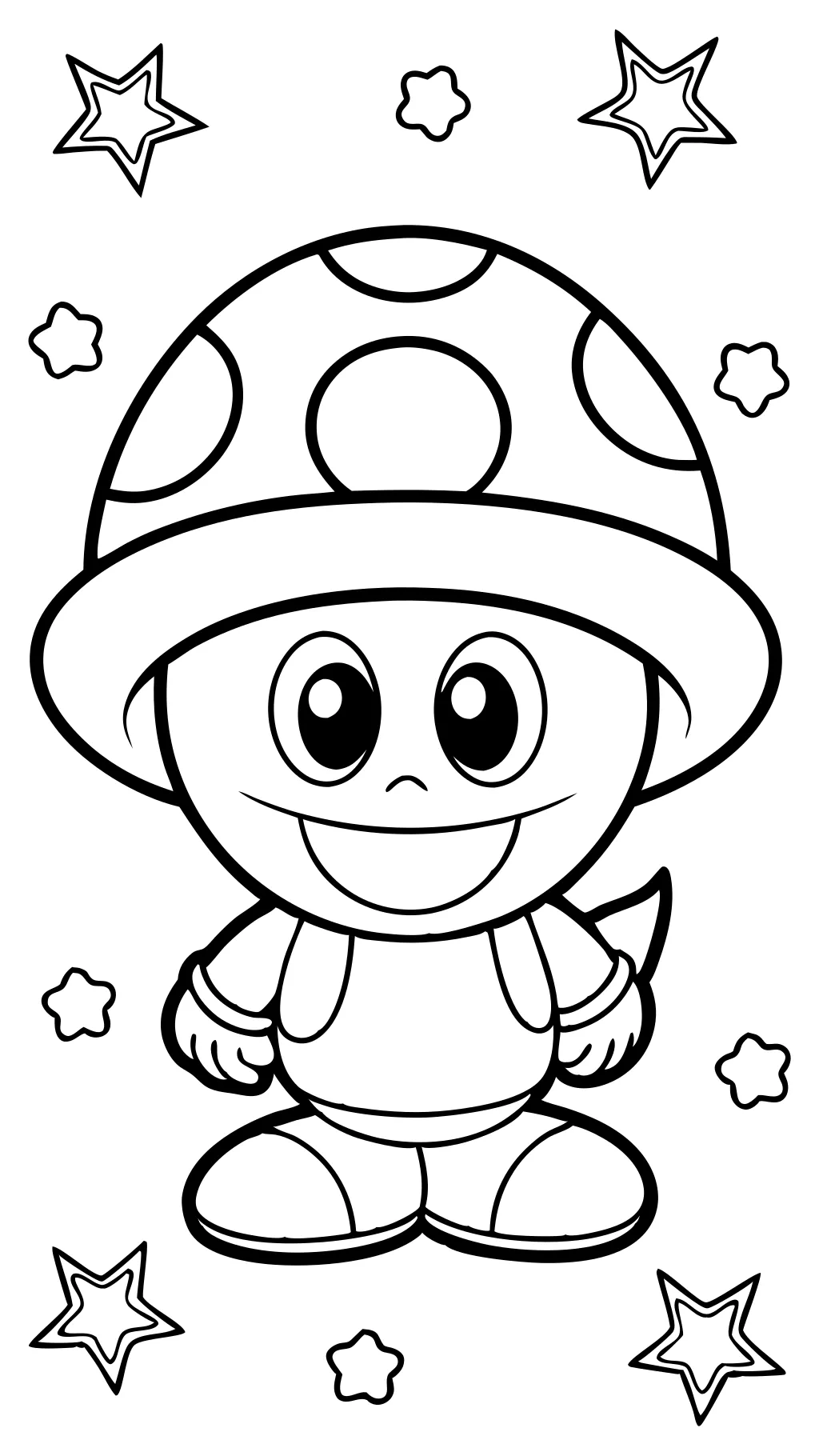 coloriage de champignons Mario